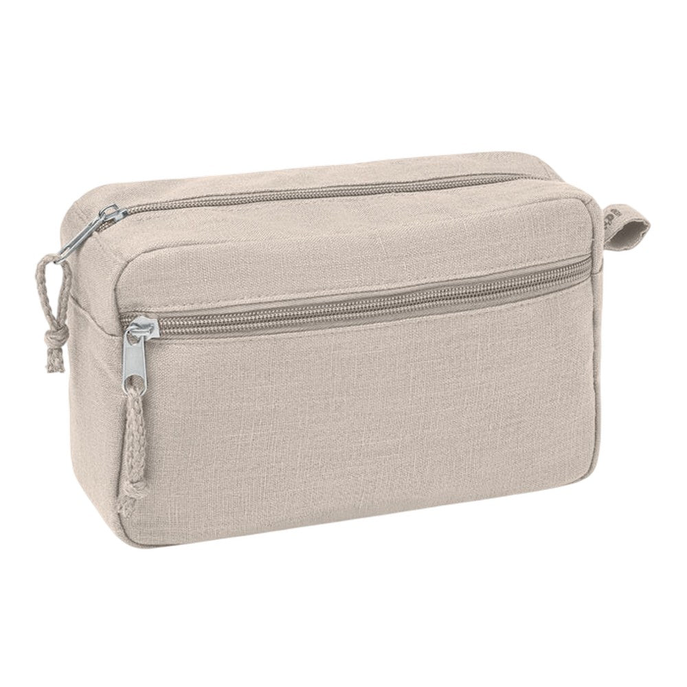Beige - Front - MidOcean Naima Cosmetic Hemp Cosmetic Bag
