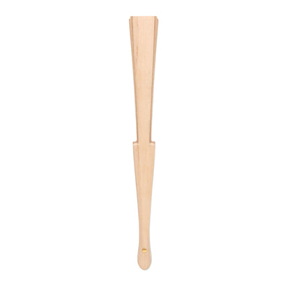 Beige - Side - MidOcean Fanny Cork Manual Wood Handheld Fan