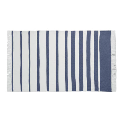 Blue - Side - MidOcean Wave Hammam SeaQual Bath Towel