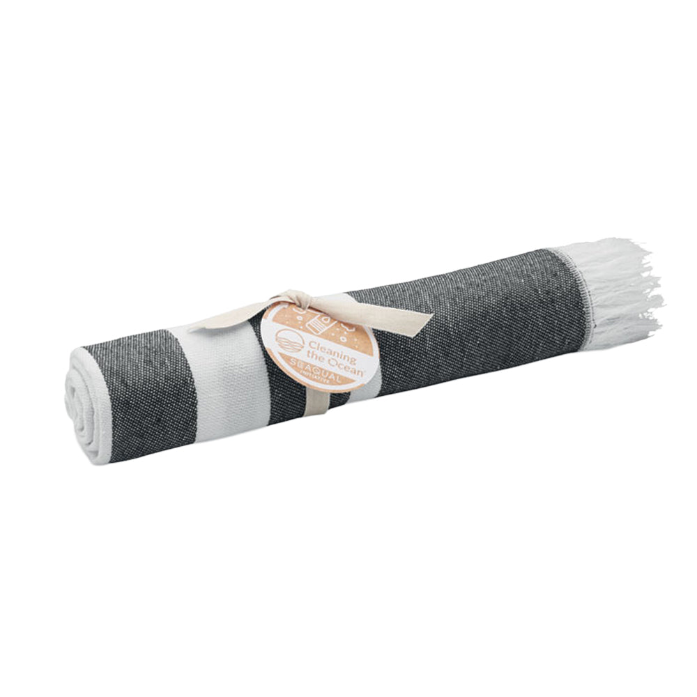 Grey - Front - MidOcean Wave Hammam SeaQual Bath Towel