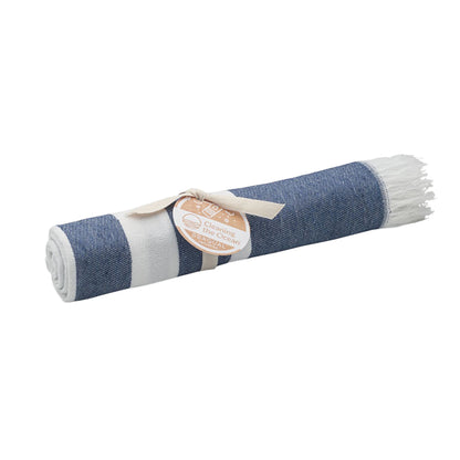 Blue - Front - MidOcean Wave Hammam SeaQual Bath Towel