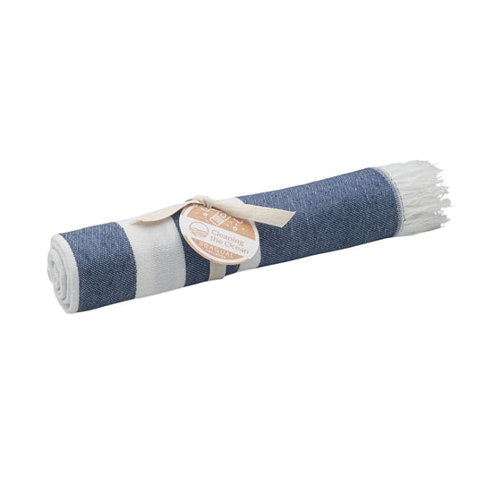 Blue - Front - MidOcean Wave Hammam SeaQual Bath Towel