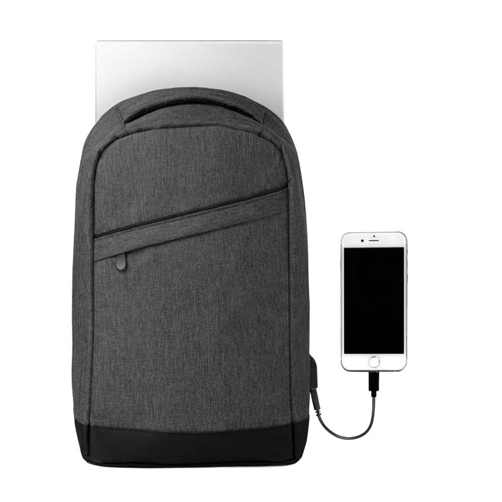 Black - Back - MidOcean Berlin Two Tone Backpack