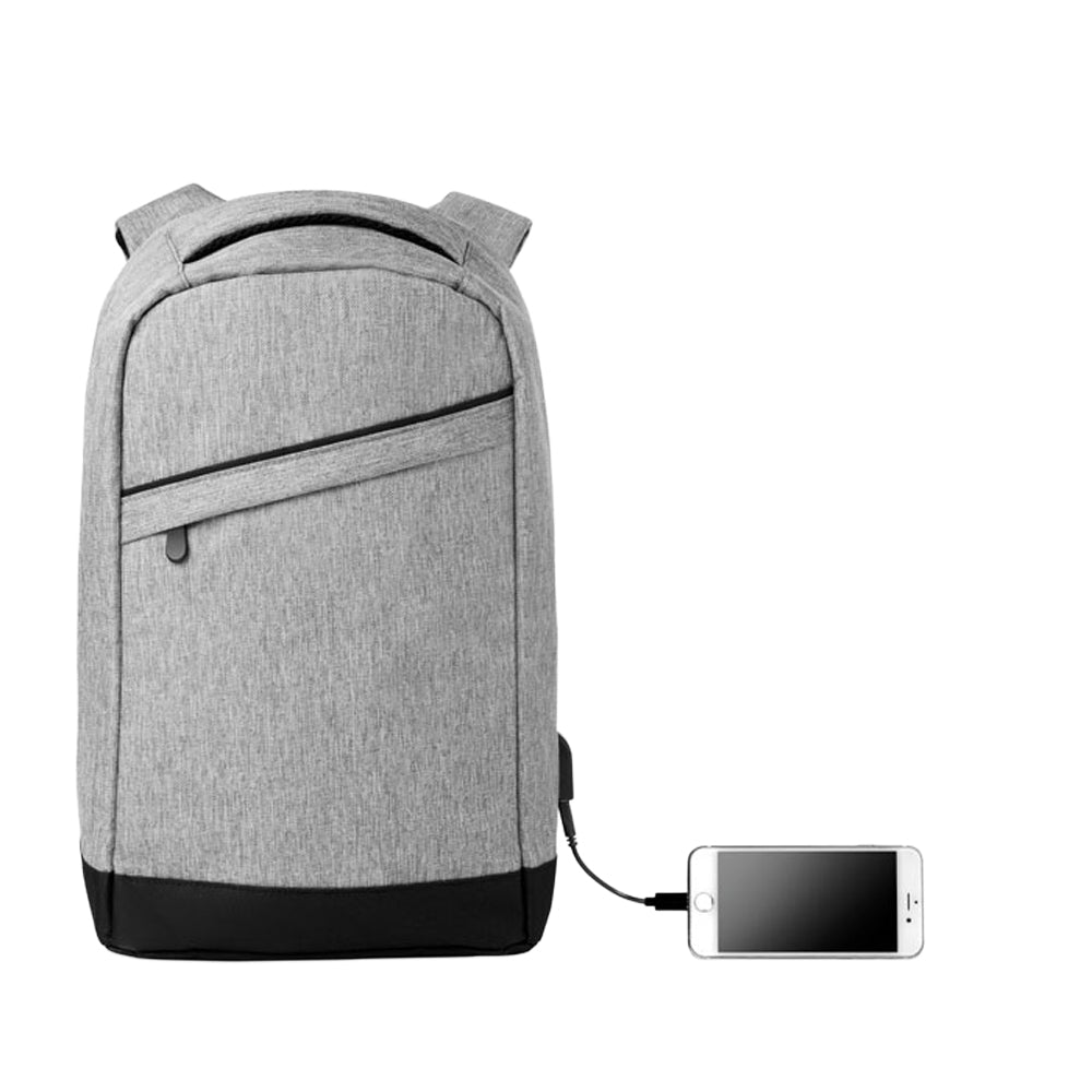 Grey - Side - MidOcean Berlin Two Tone Backpack