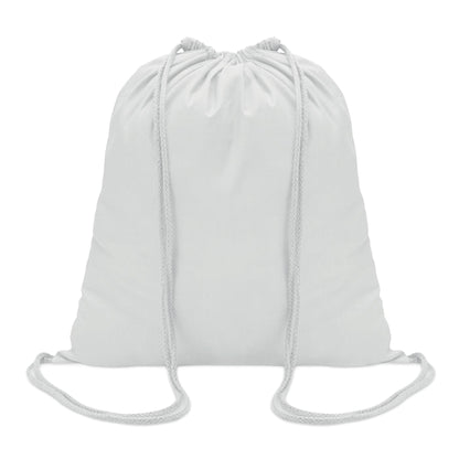 White - Front - MidOcean Colored Cotton Drawstring Bag