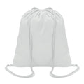 White - Front - MidOcean Colored Cotton Drawstring Bag