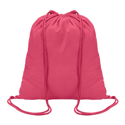 Fuchsia - Front - MidOcean Colored Cotton Drawstring Bag