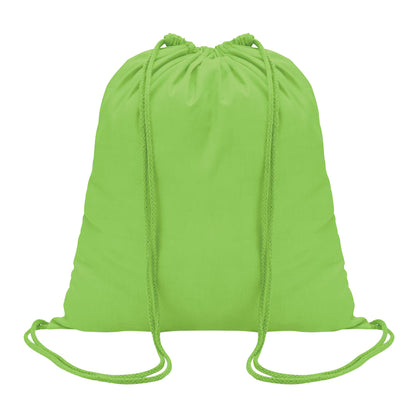 Lime - Front - MidOcean Colored Cotton Drawstring Bag