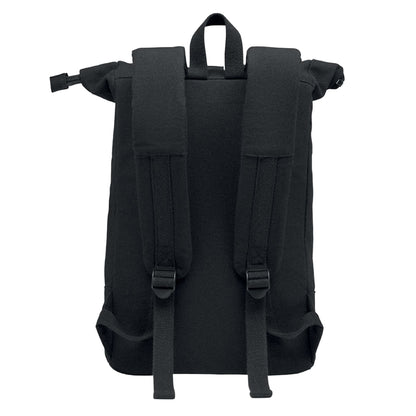 Black - Back - MidOcean Koper Roll Top Laptop Backpack