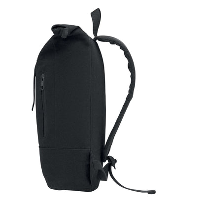 Black - Side - MidOcean Koper Roll Top Laptop Backpack