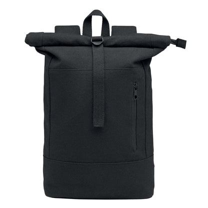 Black - Close up - MidOcean Koper Roll Top Laptop Backpack