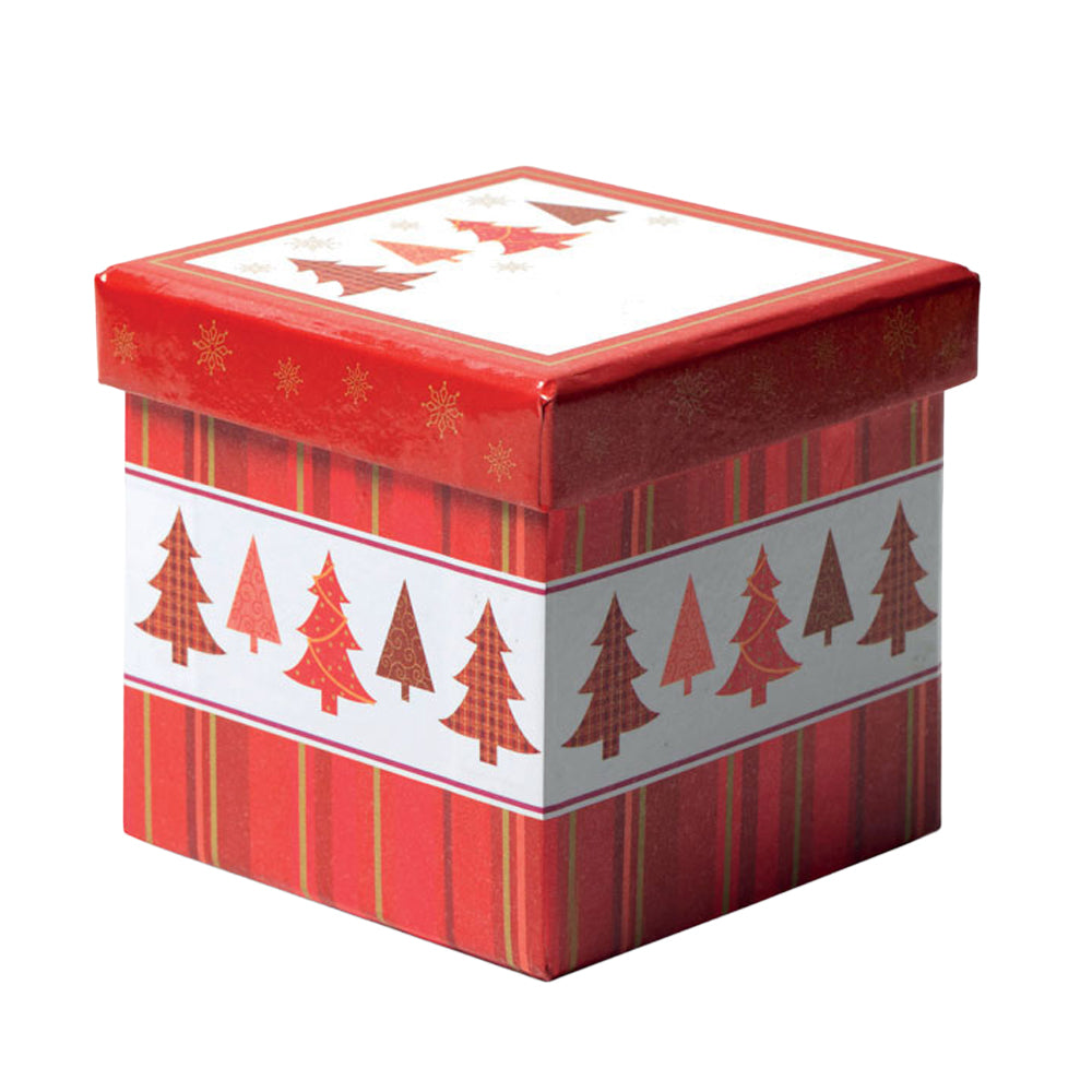 Red-White - Back - MidOcean Snowy Christmas Bauble