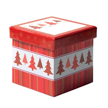 Red-White - Back - MidOcean Snowy Christmas Bauble