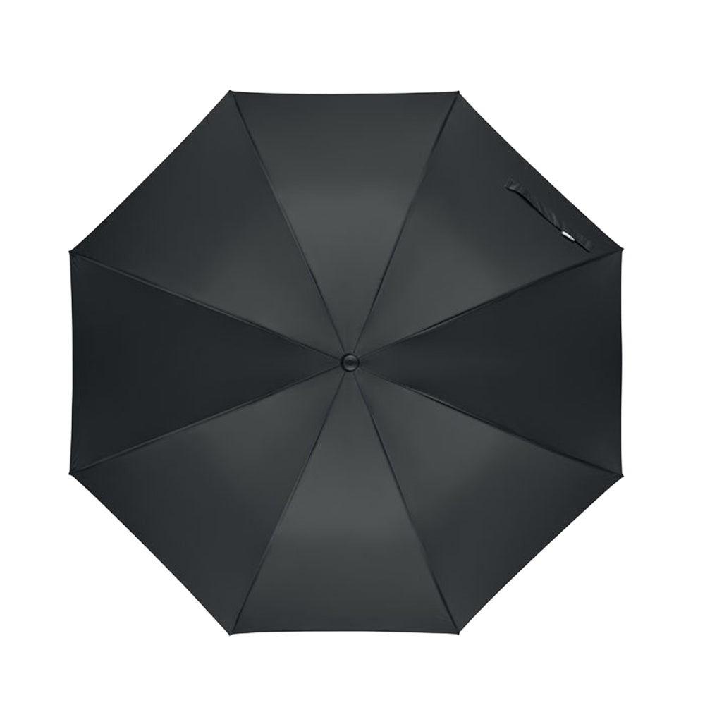 Black - Back - MidOcean Lluvia Windproof Stick Umbrella