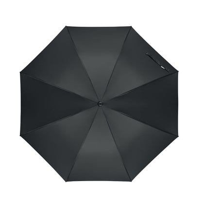 Black - Back - MidOcean Lluvia Windproof Stick Umbrella