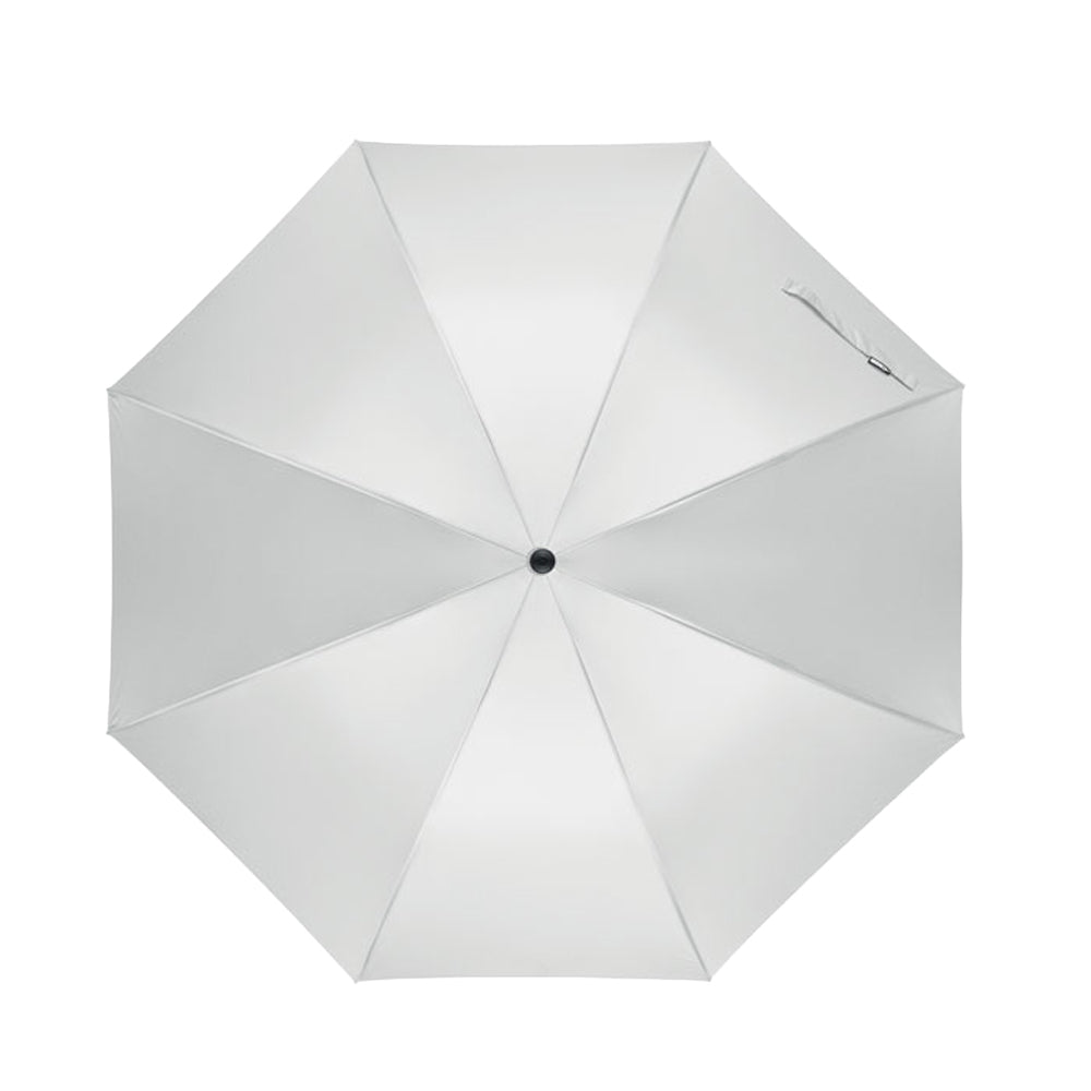 White - Back - MidOcean Lluvia Windproof Stick Umbrella