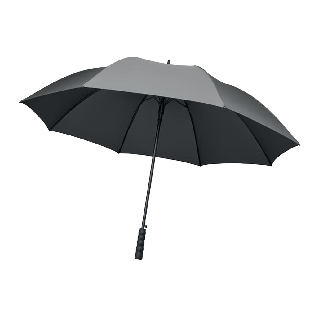 Grey - Back - MidOcean Lluvia Windproof Stick Umbrella