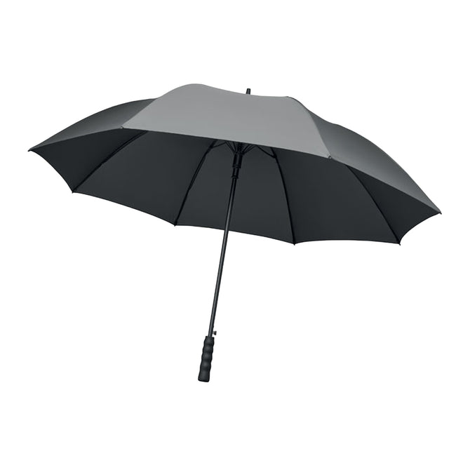 Grey - Back - MidOcean Lluvia Windproof Stick Umbrella