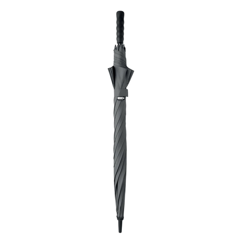 Grey - Side - MidOcean Lluvia Windproof Stick Umbrella
