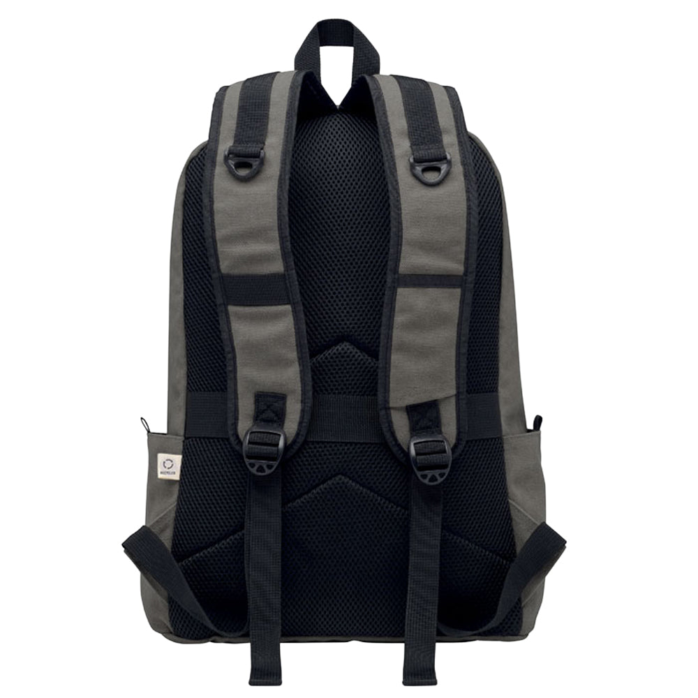 Stone Grey - Back - MidOcean Leirur Laptop Backpack