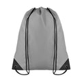 Grey - Front - MidOcean Shoop Polyester 190T Drawstring Bag