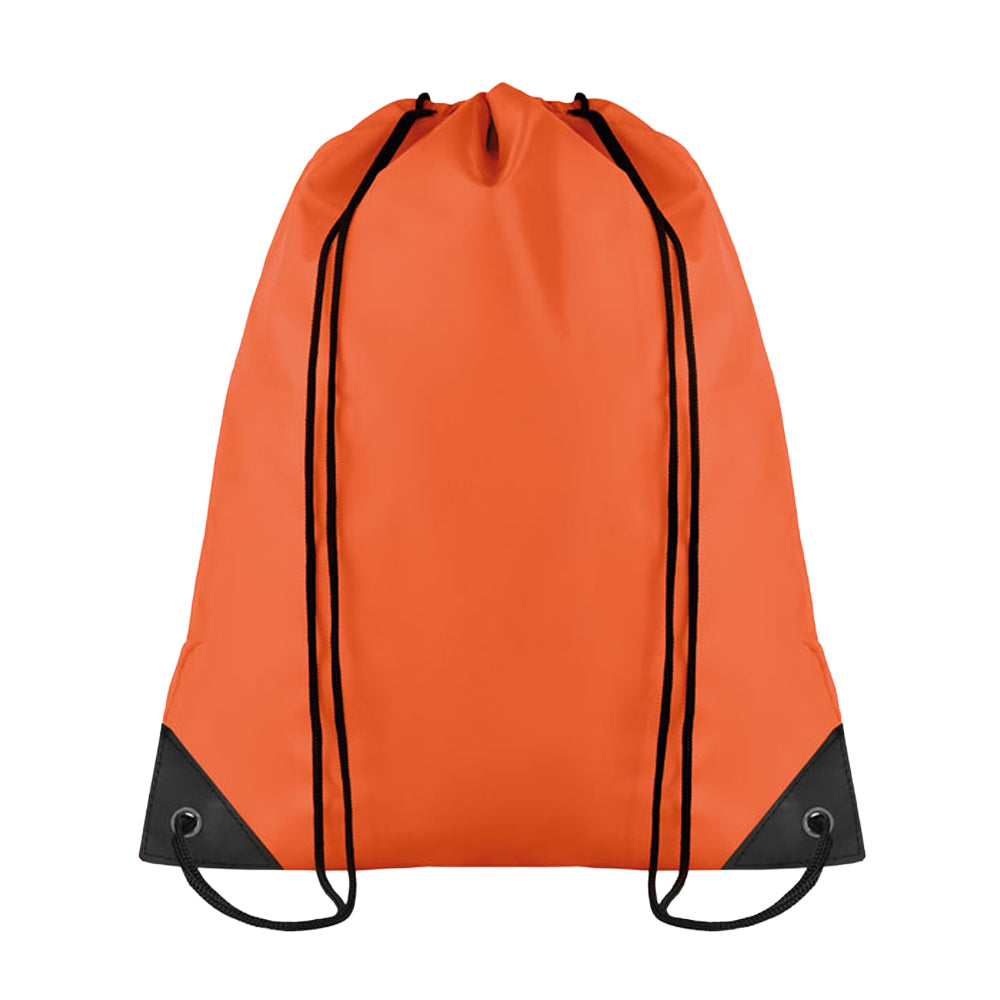 Orange - Front - MidOcean Shoop Polyester 190T Drawstring Bag