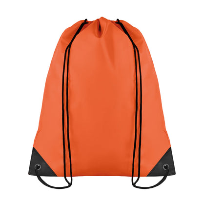 Orange - Front - MidOcean Shoop Polyester 190T Drawstring Bag