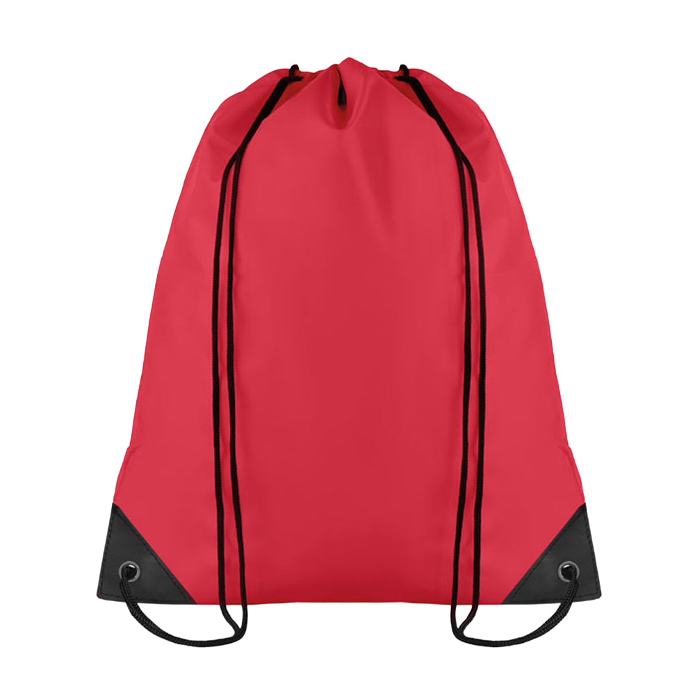 Red - Front - MidOcean Shoop Polyester 190T Drawstring Bag