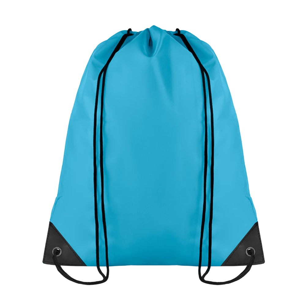 Turquoise - Front - MidOcean Shoop Polyester 190T Drawstring Bag
