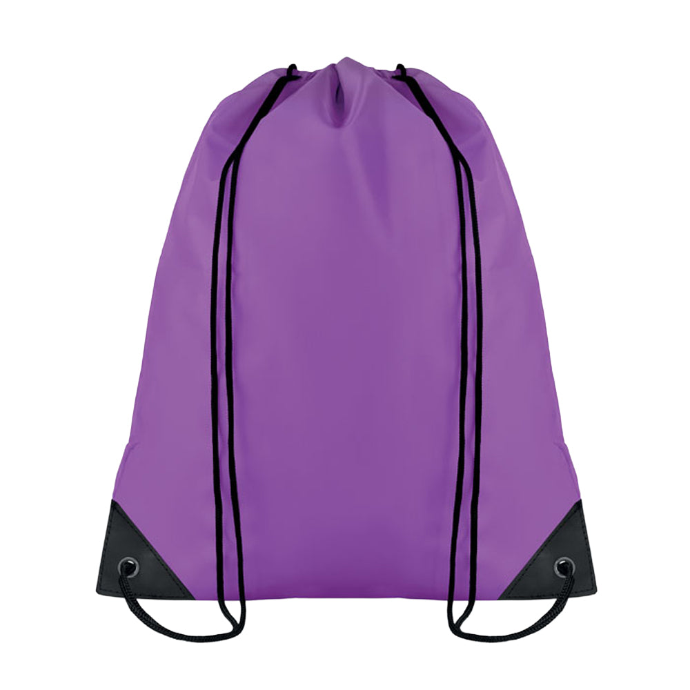 Violet - Front - MidOcean Shoop Polyester 190T Drawstring Bag