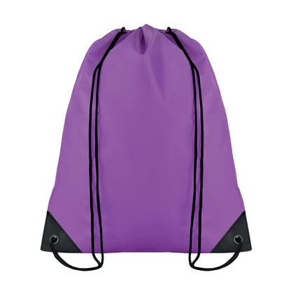 Violet - Front - MidOcean Shoop Polyester 190T Drawstring Bag