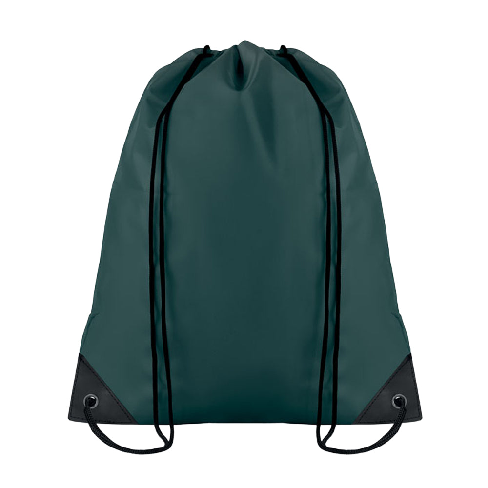 Dark Green - Front - MidOcean Shoop Polyester 190T Drawstring Bag