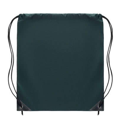 Dark Green - Side - MidOcean Shoop Polyester 190T Drawstring Bag