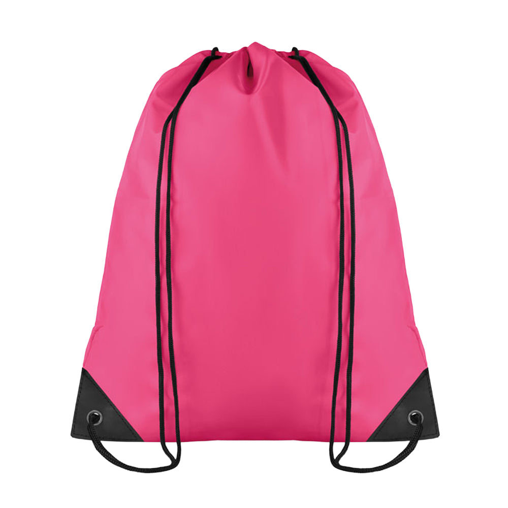 Fuchsia - Front - MidOcean Shoop Polyester 190T Drawstring Bag