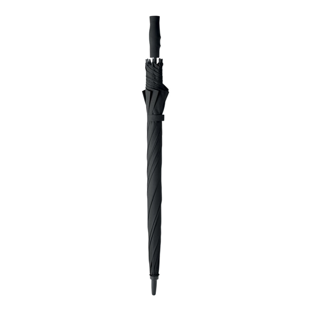 Black - Side - MidOcean Grusa Windproof Stick Umbrella