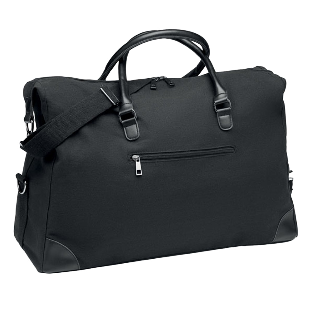 Black - Side - MidOcean Monaco Canvas Weekend Bag