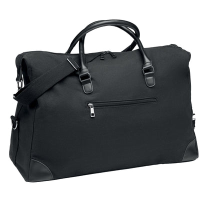 Black - Side - MidOcean Monaco Canvas Weekend Bag