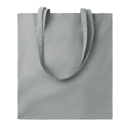 Grey - Front - MidOcean Cottonel Colour ++ Cotton Shopper Bag