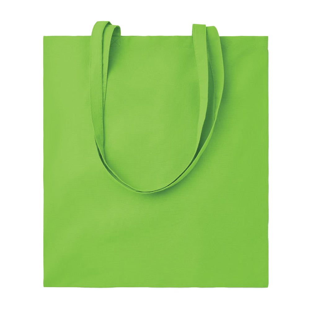 Lime - Front - MidOcean Cottonel Colour ++ Cotton Shopper Bag