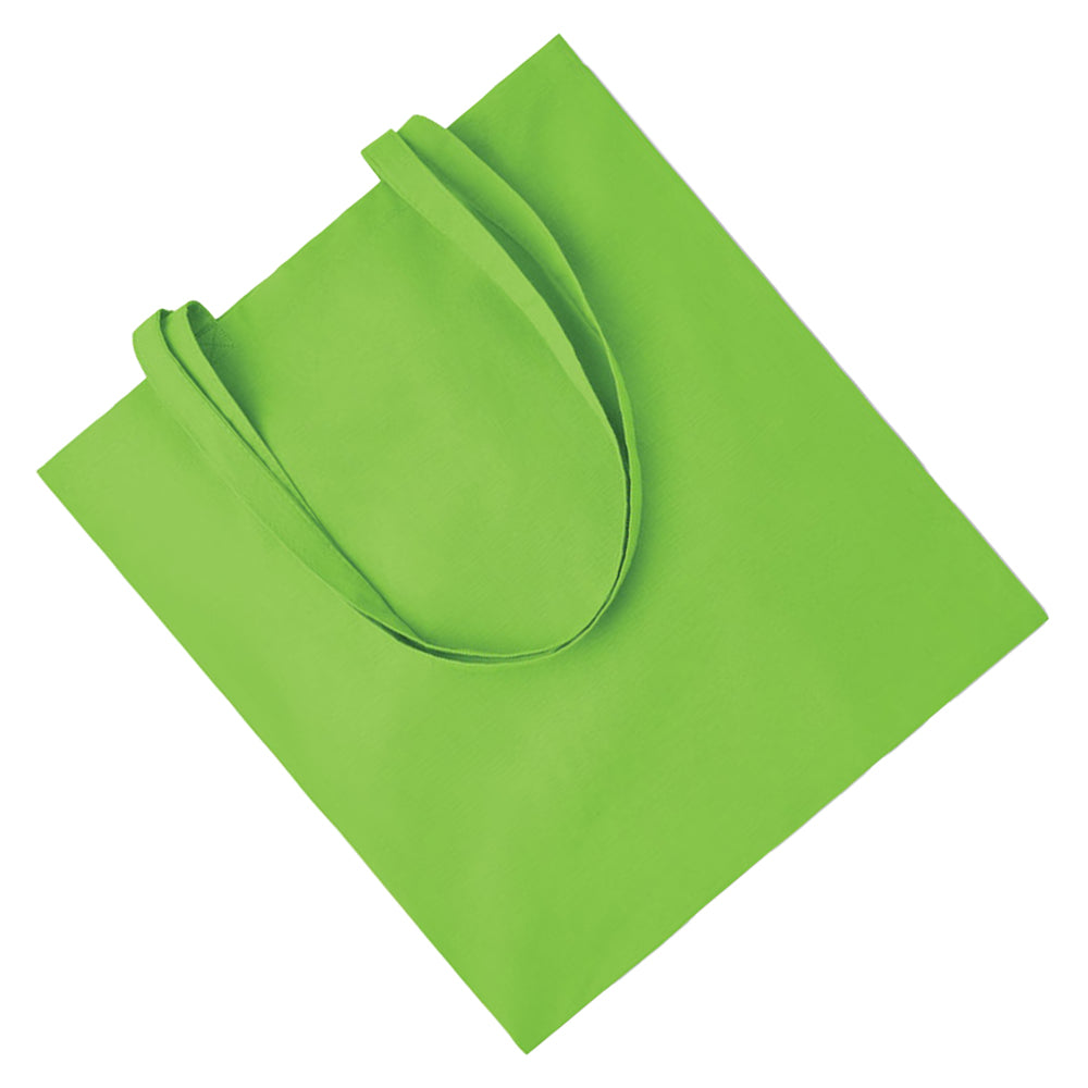 Lime - Back - MidOcean Cottonel Colour ++ Cotton Shopper Bag