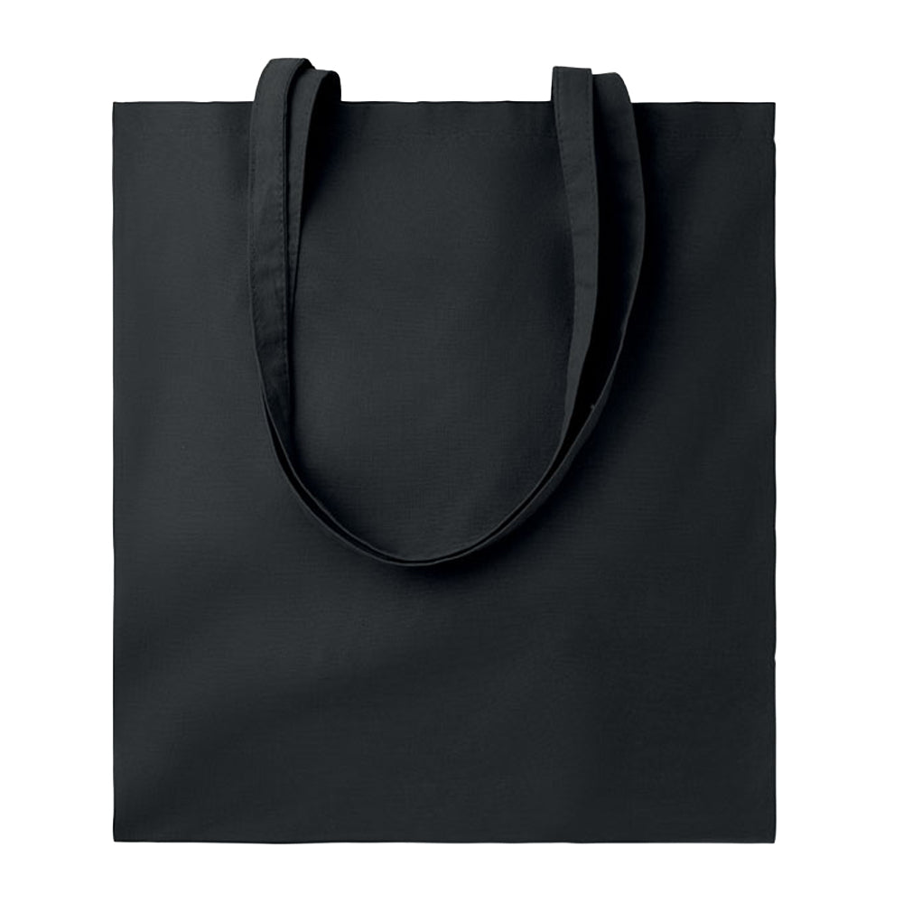 Black - Front - MidOcean Cottonel Colour ++ Cotton Shopper Bag