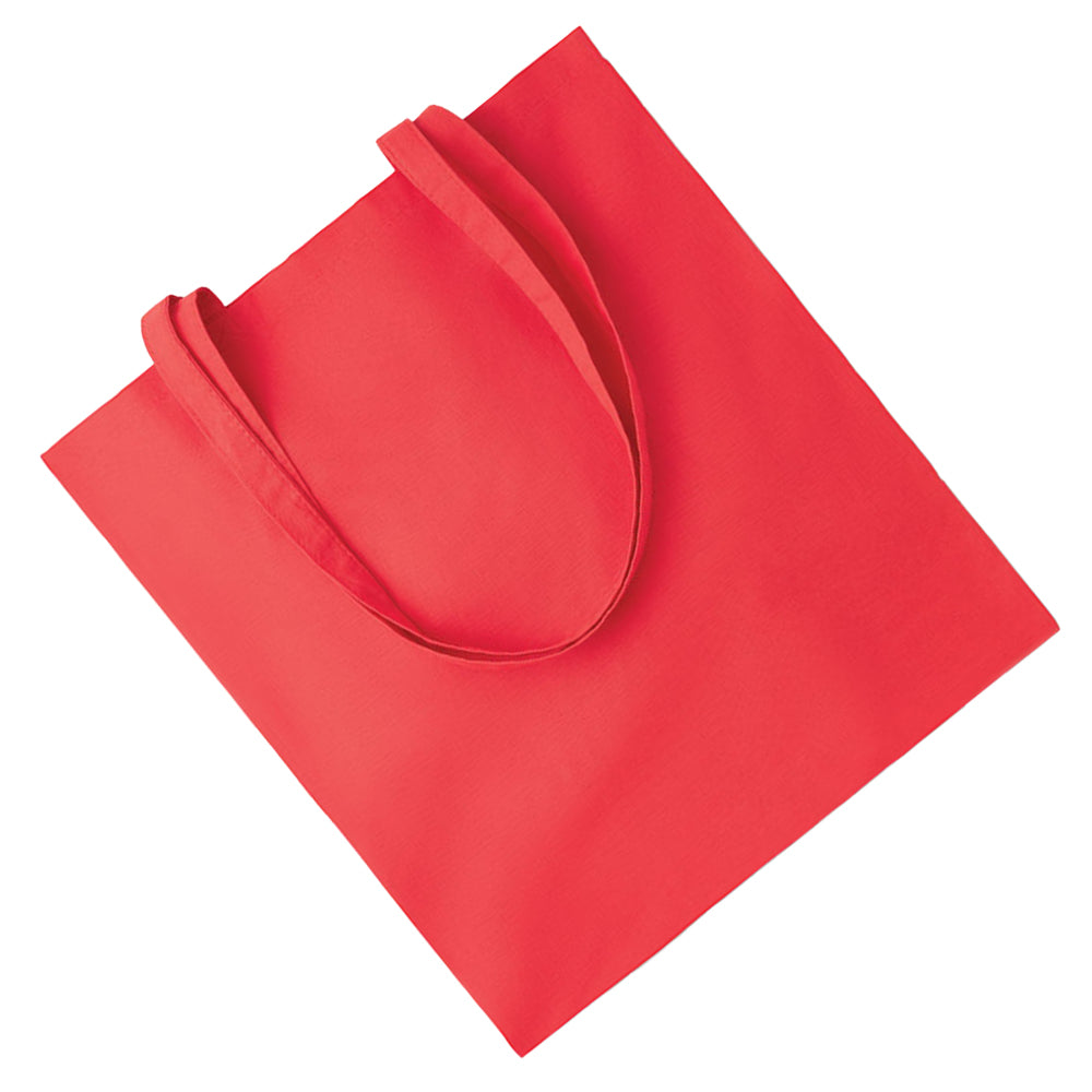 Red - Back - MidOcean Cottonel Colour ++ Cotton Shopper Bag