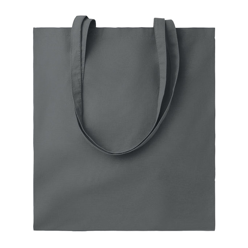 Stone Grey - Front - MidOcean Cottonel Colour ++ Cotton Shopper Bag