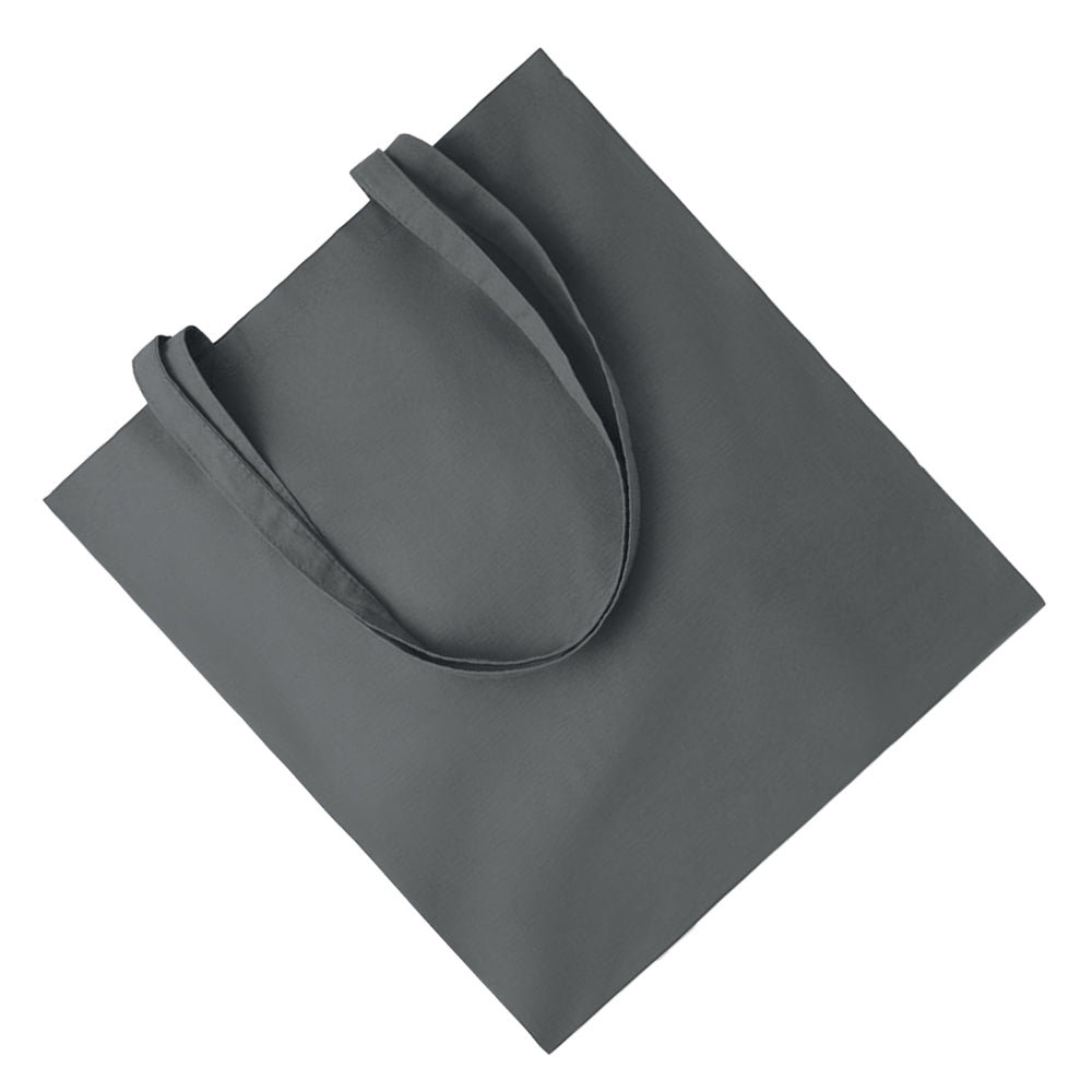 Stone Grey - Back - MidOcean Cottonel Colour ++ Cotton Shopper Bag