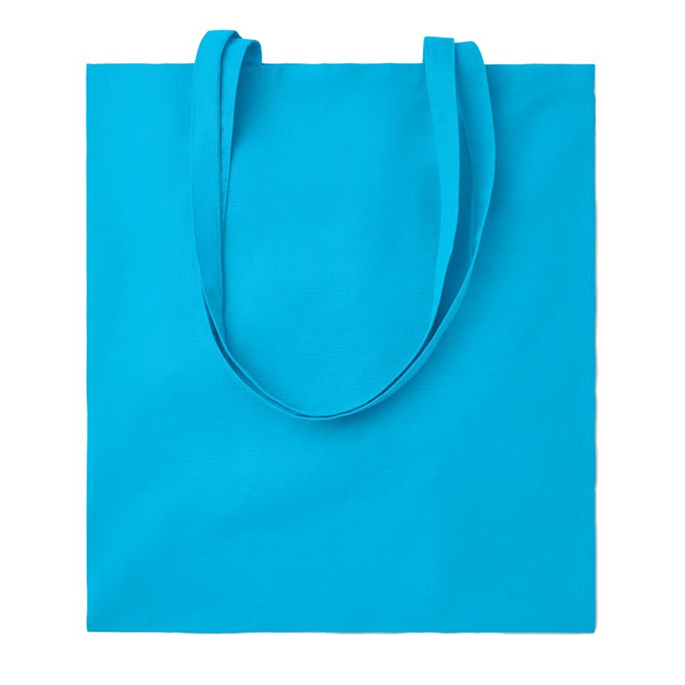 Turquoise - Front - MidOcean Cottonel Colour ++ Cotton Shopper Bag