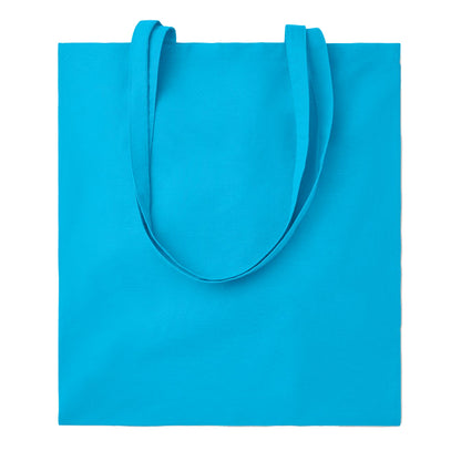 Turquoise - Front - MidOcean Cottonel Colour ++ Cotton Shopper Bag