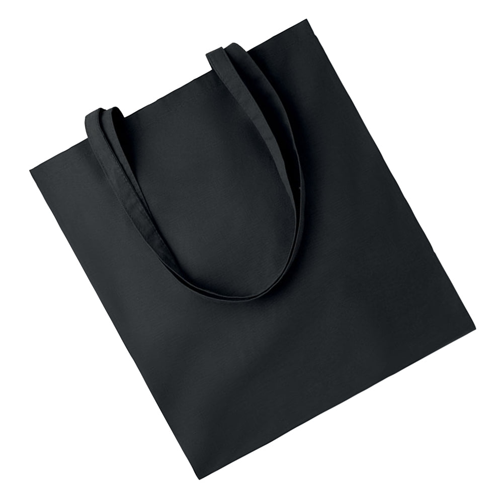 Black - Back - MidOcean Cottonel Colour ++ Cotton Shopper Bag