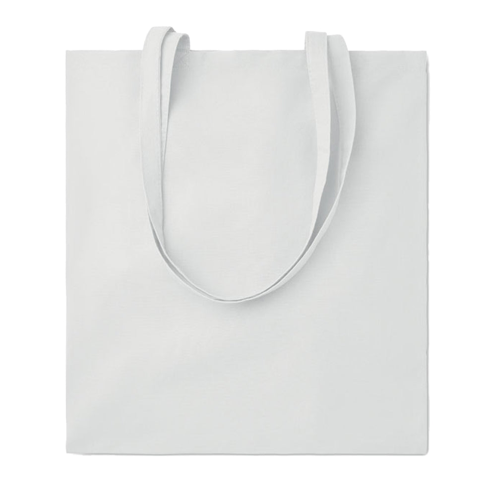 White - Front - MidOcean Cottonel Colour ++ Cotton Shopper Bag