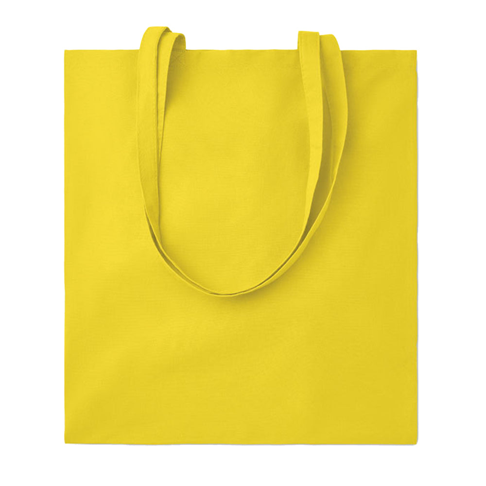 Yellow - Front - MidOcean Cottonel Colour ++ Cotton Shopper Bag
