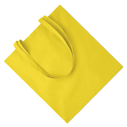 Yellow - Back - MidOcean Cottonel Colour ++ Cotton Shopper Bag